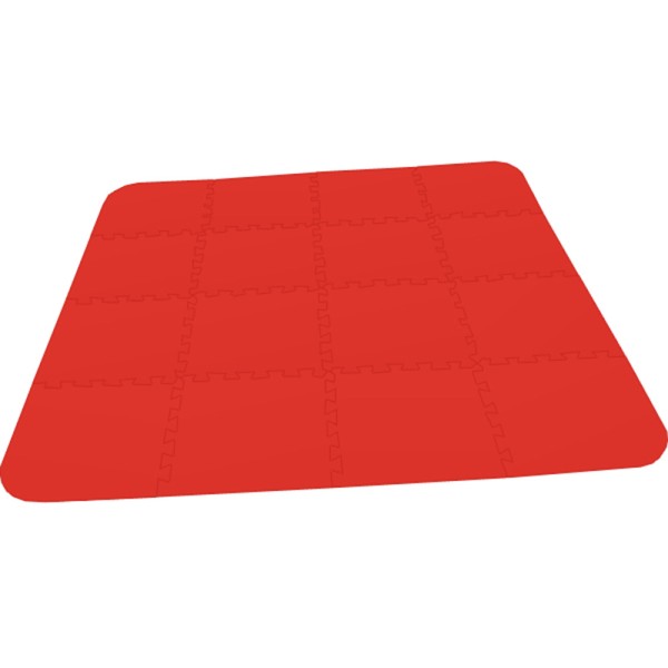 Bodenmatte Puzzlematte UNO Plus (16 Teile) rot - 16 mm - 0+